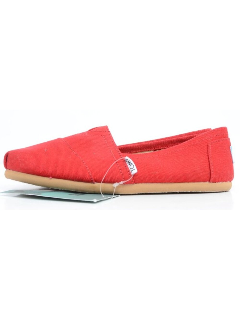 NWT TOMS Classic Red Alpargata Slip-On Canvas Shoe Comfy Flat Shoes Womens 7.5